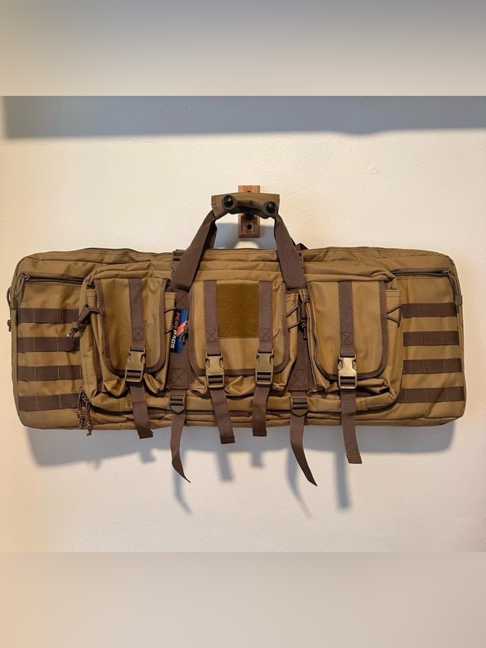 32” New! Double Rifle Case Soft Tactical Gun Bag Backpack Tan Heavy Duty